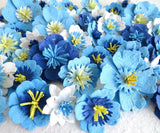 Unique Gift | Blue Seed Paper Flowers Gift Box Set - Paper Flowers Wedding Favors Garden Gift