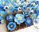 Unique Gift | Blue Seed Paper Flowers Gift Box Set - Paper Flowers Wedding Favors Garden Gift