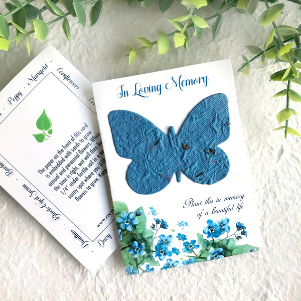 Sympathy card Blue Garden