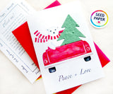 Recycled Ideas Favors winter greeting card with plantable paper