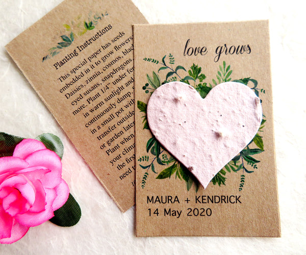 Seed Paper Leaves - with Option for Custom Printed Personalized