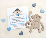 plantable paper monkey with baby shower card