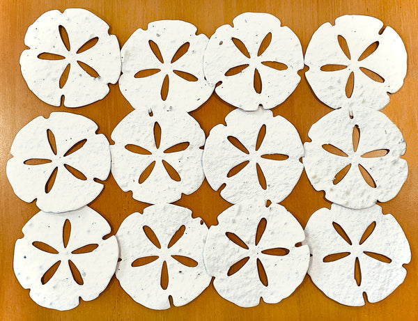 Flower Seed Paper Sand Dollars – Recycled Ideas Favors