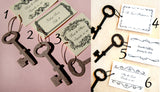 skeleton key wedding favor custom tags - plantable paper