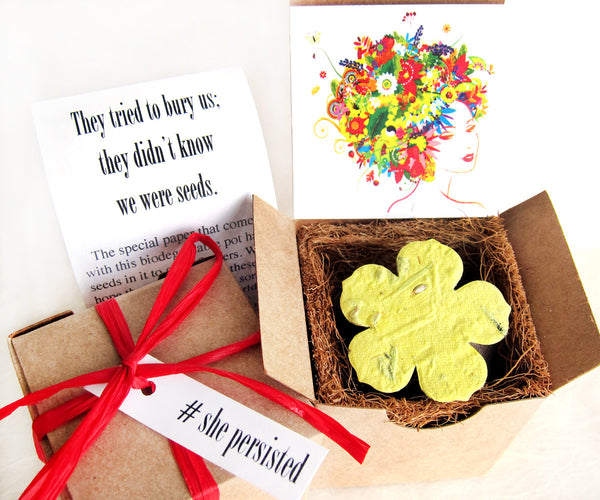 flower seed planter She Persisted Flower Seed Garden Planter Kit - Girls Flower Power