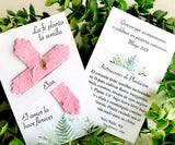 24+ Crosses - Seed Paper Faith Plants the Seed Baptism Favors - Personalized - With option for pots