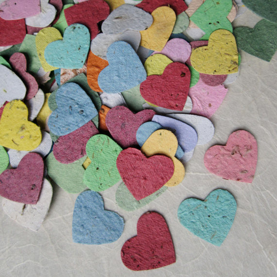 Heart Shaped Plantable Wildflower Seeded Paper Confetti