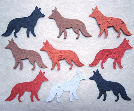 fox flower seed Plantable Paper Foxes