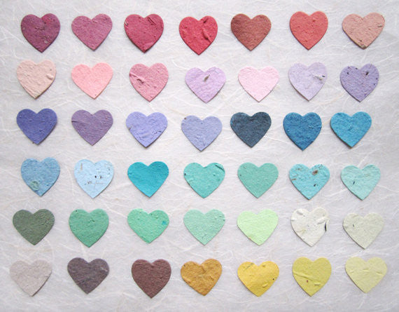 confetti with flower seeds Plantable Paper Seed Confetti Hearts