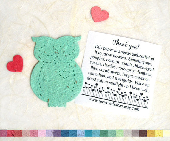 etsy flower seed paper Flower Seed Paper Owls 40 / Assorted colors
