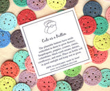 Recycled Ideas Favors plantable paper buttons with Cute as a Button card