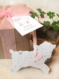 Recycled Ideas Favors plantable paper white lamb with pot, cards and gift box