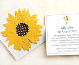 Recycled Ideas Favors plantable paper sunflower with card