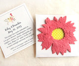 Recycled Ideas Favors plantable paper sunflower with card
