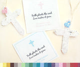 Recycled Ideas Favors plantable paper crosses with cards