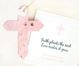 Recycled Ideas Favors plantable paper cross with card