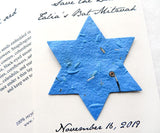 Plantable Star of David Flower Seed Bar Mitzvah Invitations Bat Mitzvah Save the Date cards - Personalized - Option to customize