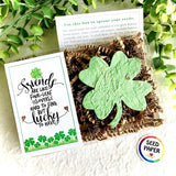 Seed Paper Clovers - BFF Gift - Celtic charm friendship bracelet alternative - Sustainable - Recycled Paper