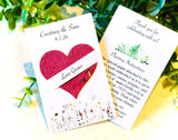 Tucked Hearts - Plantable Wildflower Favor Cards