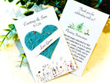 Tucked Hearts - Plantable Wildflower Favor Cards