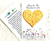 Personalized Wildflower Seed Paper Heart Favors