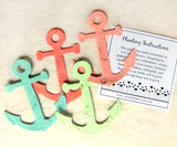 Recycled Ideas Favors plantable seed paper pastel anchors