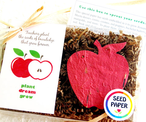 Teacher Gift - Seed Paper Apples
