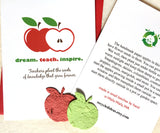 plantable seed paper apple card for teachers