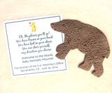baby poem card with teddy bear seed paper