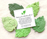 Green seed paper leaf with card recycled ideas plantable paper