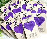 Personalized Memorial Cards with Seed Paper Hearts - Sustainable Funeral