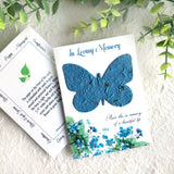 butterfly seed paper memorial card - in loving memory