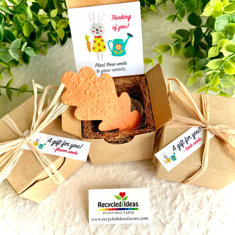 planting carrots from seed in pots Carrot Seed Starting Kit with Plantable Paper and Pot – Recycled Ideas Favors