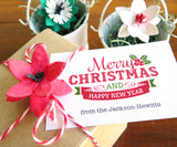 Recycled Ideas Favors plantable paper poinsettia with gift box and card
