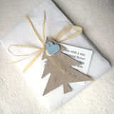 Recycled Ideas Favors plantable paper Christmas tree with tag