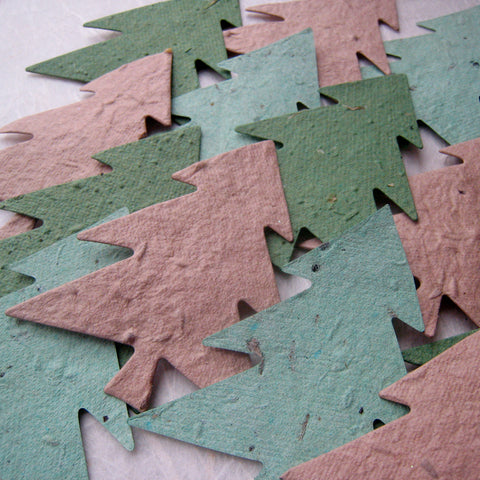 Recycled Ideas Favors plantable paper Christmas trees