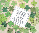 plantable paper Lucky in Love wedding favors card clovers seed paper