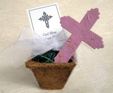 10 Seed Cross Baptism Favors - Plantable Seed Paper First Communion Favors - Memorials Funerals Christian Favors - Faith Plants Seed