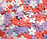 lilac and orange plantable paper daisy confetti