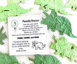 seed paper triceratops with custom printed card