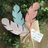 seed paper feathers Love Grows Wild Tags with box