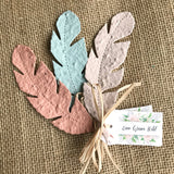 seed paper feathers bundle with love grows wild tags