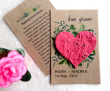 Seed Paper Love Grows Wedding Favors Red Heart Recycled Ideas Kraft Paper