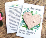Seed Paper Love Grows Wedding Favors Beige Heart Recycled Ideas
