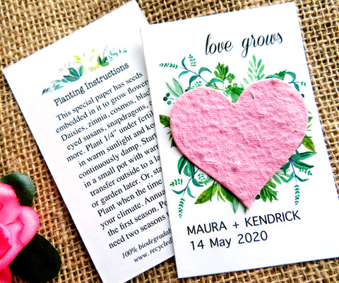 Seed Paper Leaves - with Option for Custom Printed Personalized