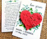 Seed Paper Love Grows Wedding Favors Red Heart Recycled Ideas