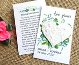 Seed Paper Love Grows Wedding Favors White Heart Recycled Ideas