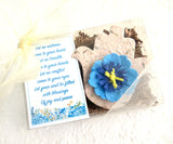 plantable seed paper beige hamsa with blue flower eye recycled ideas favors