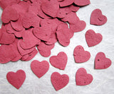 Recycled Ideas Favors plantable paper flower seed red hearts