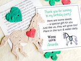 Recycled Ideas Favors plantable paper horse with card
